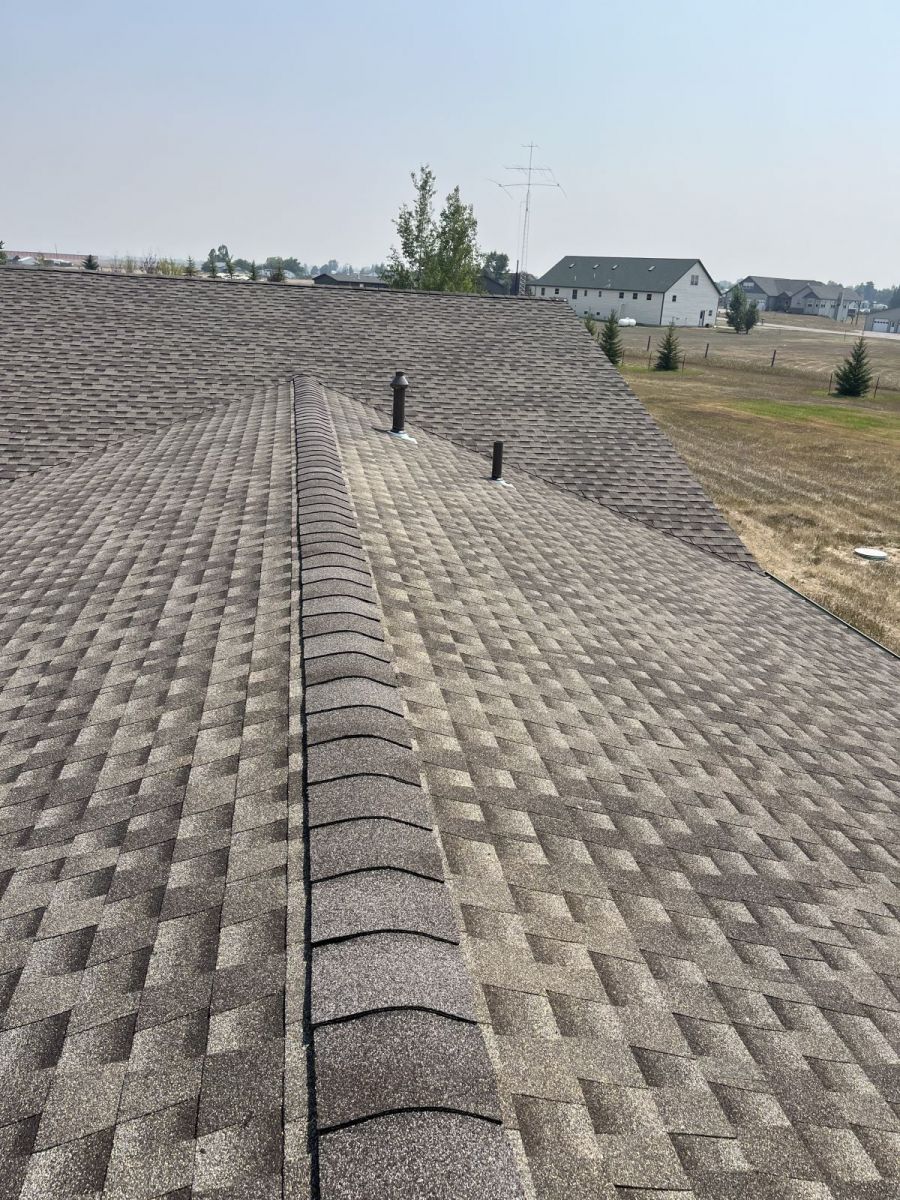 Residential shingle roof in Montana evaluated for roof replacement
